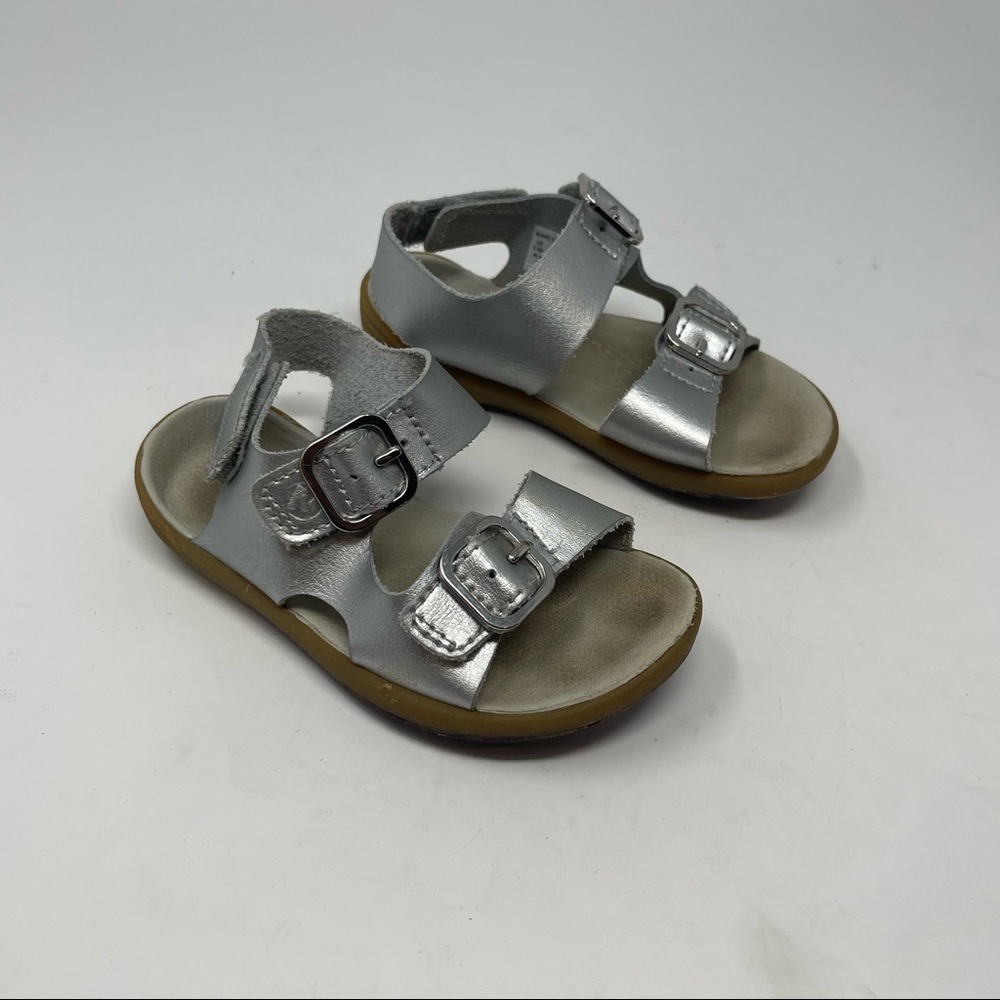 Merrell Bare Steps Sandals Metallic Silver Toddler Size 6.5 M